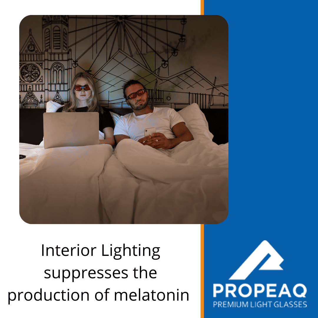 Interior Lighting suppresses melatonin
